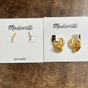 Madewell earrings new gold original packaging